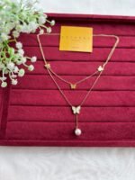 Beautiful Golden Double layer butterfly design Necklace✨1227 - Image 3