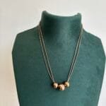 Stainless steel Beautiful 3 ball Rosegold Necklace ✨1234