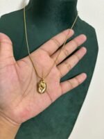 Beautiful white Rose flower design Golden Necklace 🌷1236 - Image 2