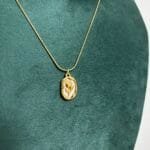 Beautiful white Rose flower design Golden Necklace 🌷1236