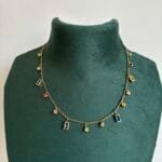 Beautiful Multicolour stone charms Golden Necklace ✨1076