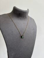 Beautiful Green Rectangular shape stone Golden Necklace ✨1191 - Image 2