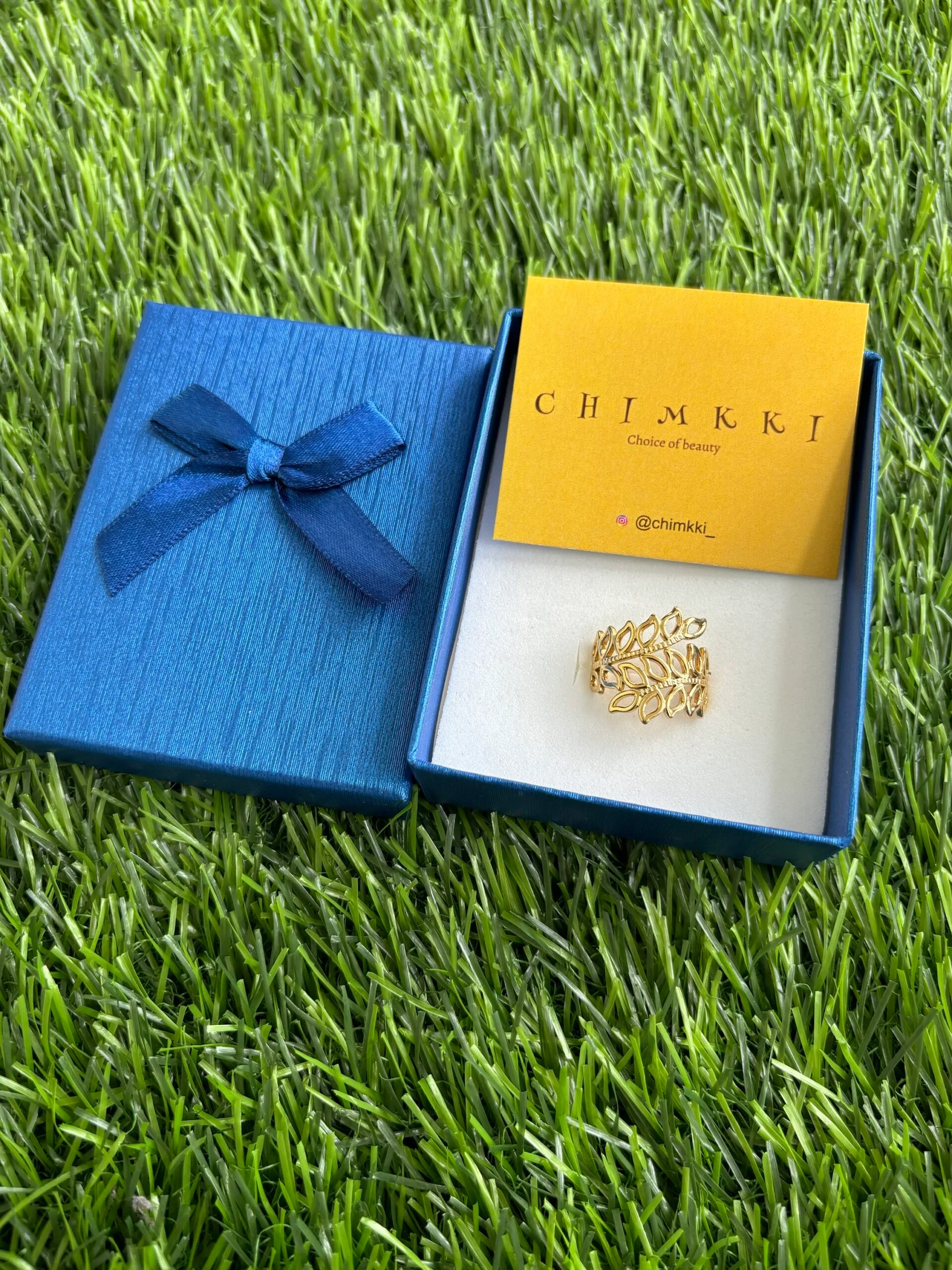 Beautiful Golden leaf design Adjustable Ring♥️1131 - Image 2