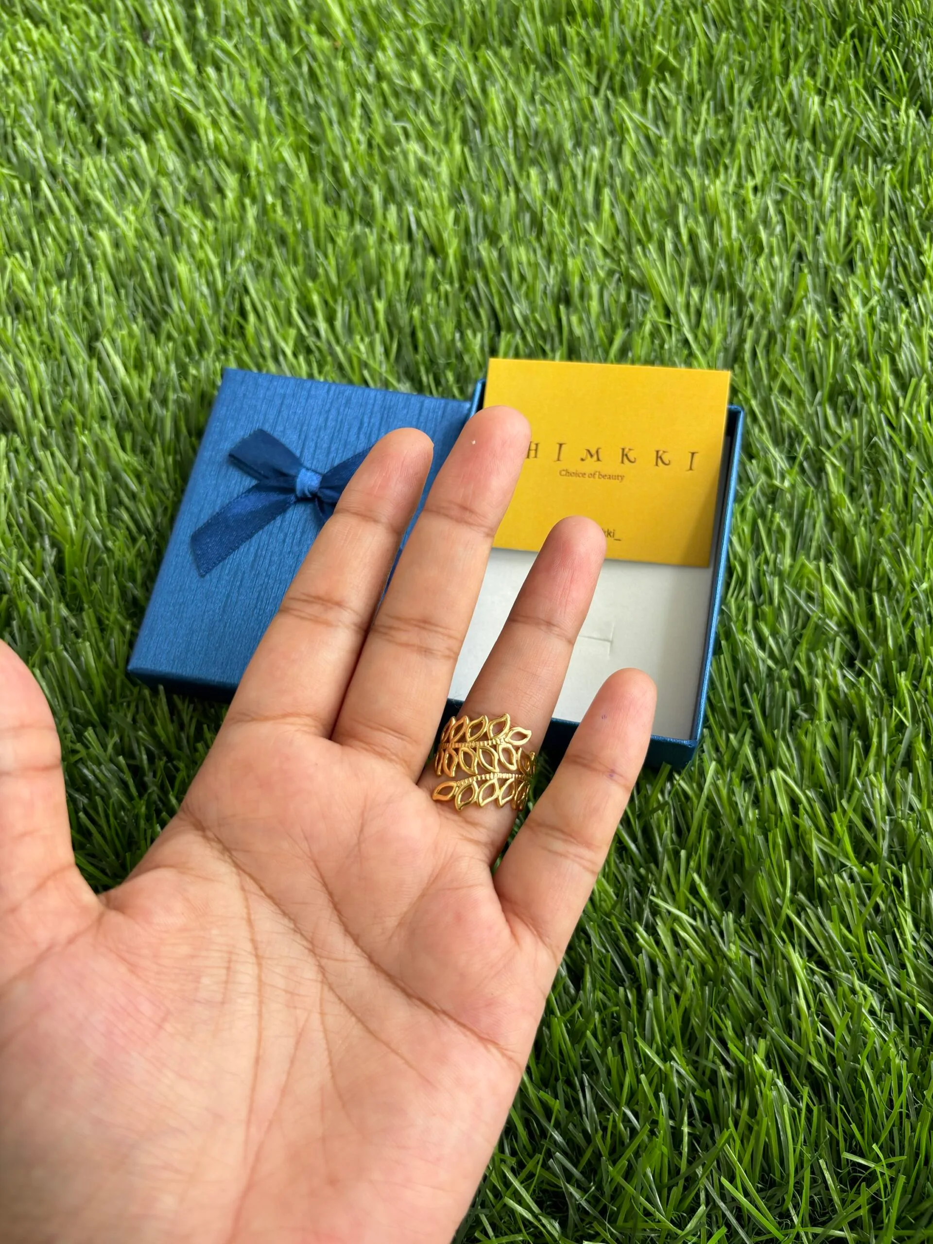 Beautiful Golden leaf design Adjustable Ring♥️1131 - Image 1