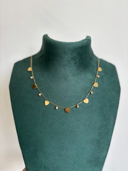 Heart design Golden charms Necklace ♥️1068