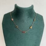 Multicolour rectangular stone Necklace ✨1082