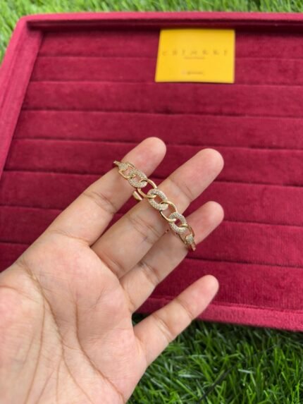 Premium imported Rosegold Diamond replica open bangle ♥️1216