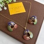 Trendy Beautiful big design pendant set❣️1117