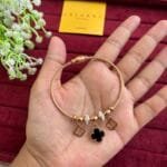 stainless steel Rosegold open bangle🌸1020