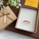 stainless steel Rosegold Adjustable stone Ring♥️1060