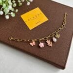 Stainless steel Beautiful pink charms bracelet 🌸1056