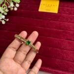 Stainless steel Beautiful Emerald Green Golden Open bangle♥️1190