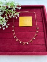 Stainless Beautiful circle charm Golden Necklace ♥️1120