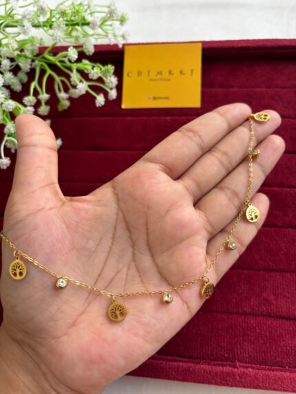 Beautiful Tree design Golden Necklace ♥️1121