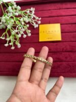 Beautiful multicolour stone stainless steel Golden Open bangle♥️1160 - Image 3