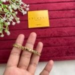 Beautiful multicolour stone stainless steel Golden Open bangle♥️1160