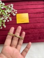 Beautiful multicolour stone stainless steel Golden Open bangle♥️1160