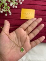 Stainless steel Beautiful green stone Necklace ♥️1127 - Image 2