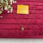 Stainless steel Beautiful green stone Necklace ♥️1127