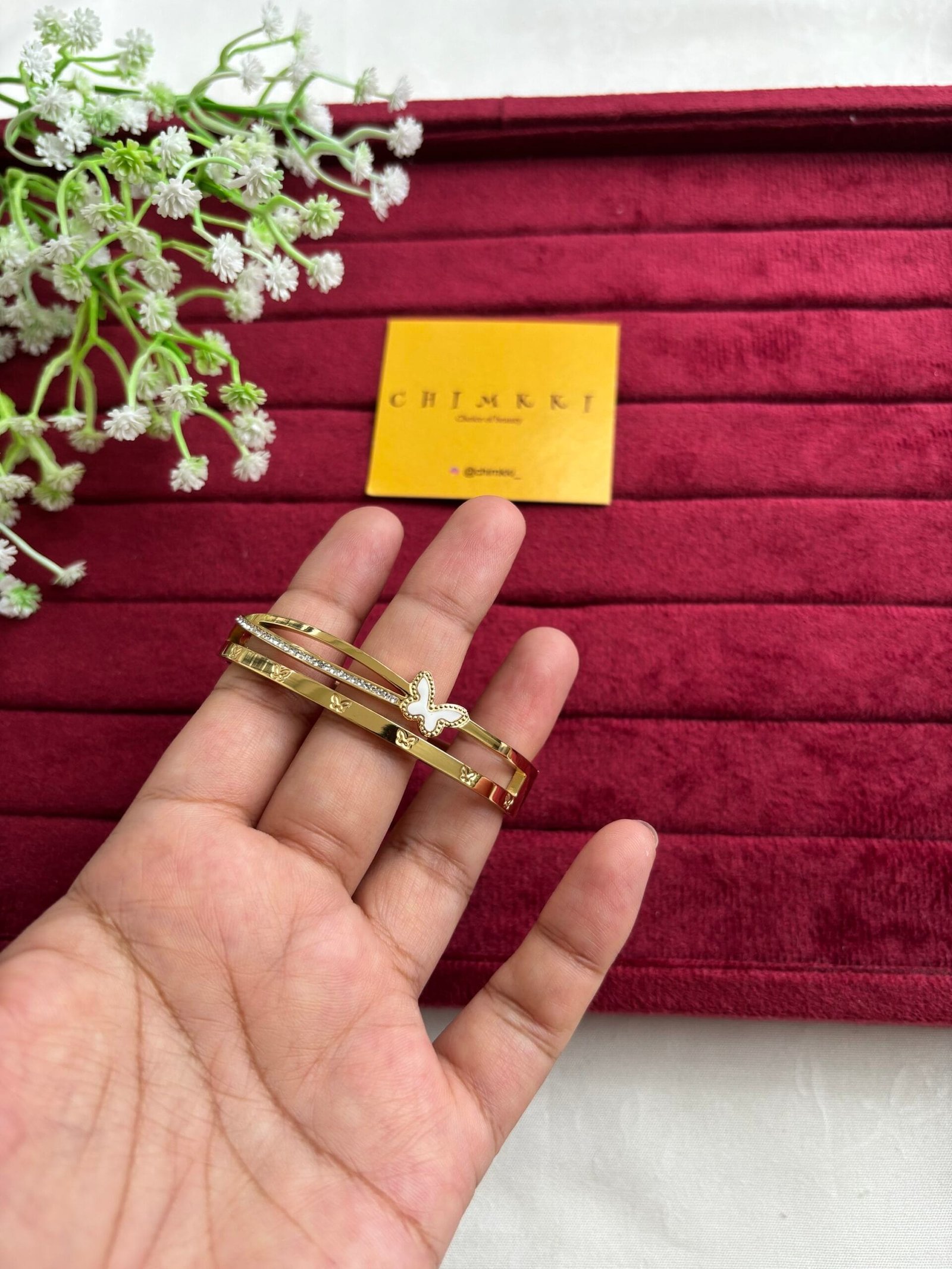 img_9156-2 Stainless steel Butterfly design beautiful open bangle✨1153 - Image 1