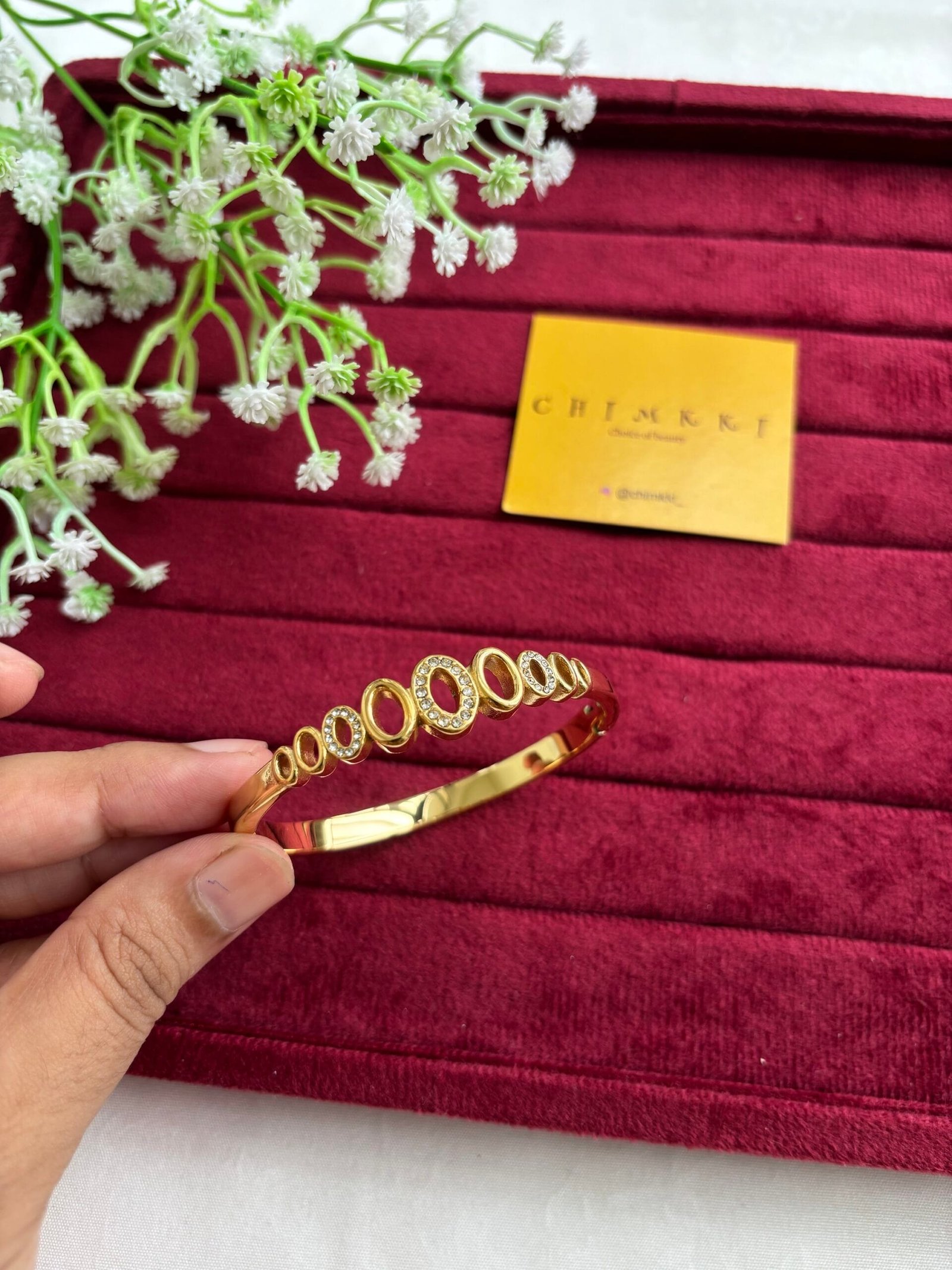 img_9180 Stainless steel Beautiful oval design open bangle♥️1124 - Image 1