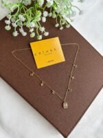 Stainless steel Beautiful multicolour charms Golden Necklace✨1123 - Image 4