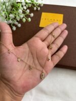 Stainless steel Beautiful multicolour charms Golden Necklace✨1123 - Image 3