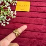 Stainless steel Beautiful golden adjustable ring✨1163