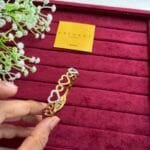 Stainless steel Love heart design Golden open bangle♥️1168