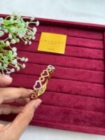 Stainless steel Love heart design Golden open bangle♥️1168