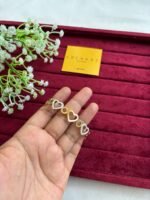 Stainless steel Love heart design Golden open bangle♥️1168 - Image 3