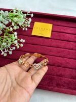 Stainless steel Love heart design Golden open bangle♥️1168 - Image 4