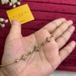 Stainless steel Pretty flower design stone Golden bracelet ♥️1210