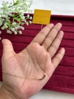 Stainless steel Beautiful cute little black stone Golden  Necklace ♥️1233