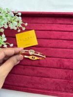 Stainless steel Beautiful heart design Golden-open bangle♥️1209