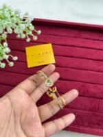 Stainless steel Beautiful heart design Golden-open bangle♥️1209 - Image 5