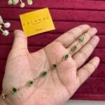 Stainless steel Beautiful Emerald green Golden bracelet ♥️1195
