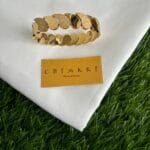 Stainless steel Golden open bangle✨1108