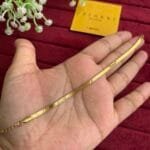 Trendy Beautiful simple No stone plane design Golden bracelet✨1226