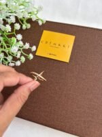 Trendy stylish golden cross Adjustable stainless steel Ring1225 - Image 3