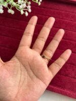 Beautiful Trendy cross ring with black stone♥️Adjustable size✨1261 - Image 2