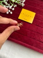 Beautiful Trendy cross ring with black stone♥️Adjustable size✨1261 - Image 4