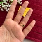 Beautiful Trendy cross ring with green stone♥️Adjustable size✨1262