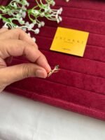 Beautiful Trendy cross ring with green stone♥️Adjustable size✨1262 - Image 5