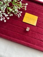 Trendy Beautiful White Rectangular stone leaf design  Adjustable Ring🌿1268 - Image 3