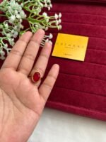 Trendy Red Oval stone Adjustable size Ring♥️ 1285 - Image 2