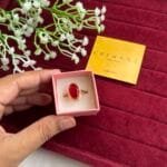 Trendy Red Oval stone Adjustable size Ring♥️ 1285
