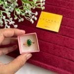 Trendy Green oval design Adjustable size ring♥️1281