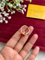 Trendy Red Oval stone Adjustable size Ring♥️ 1285 - Image 3