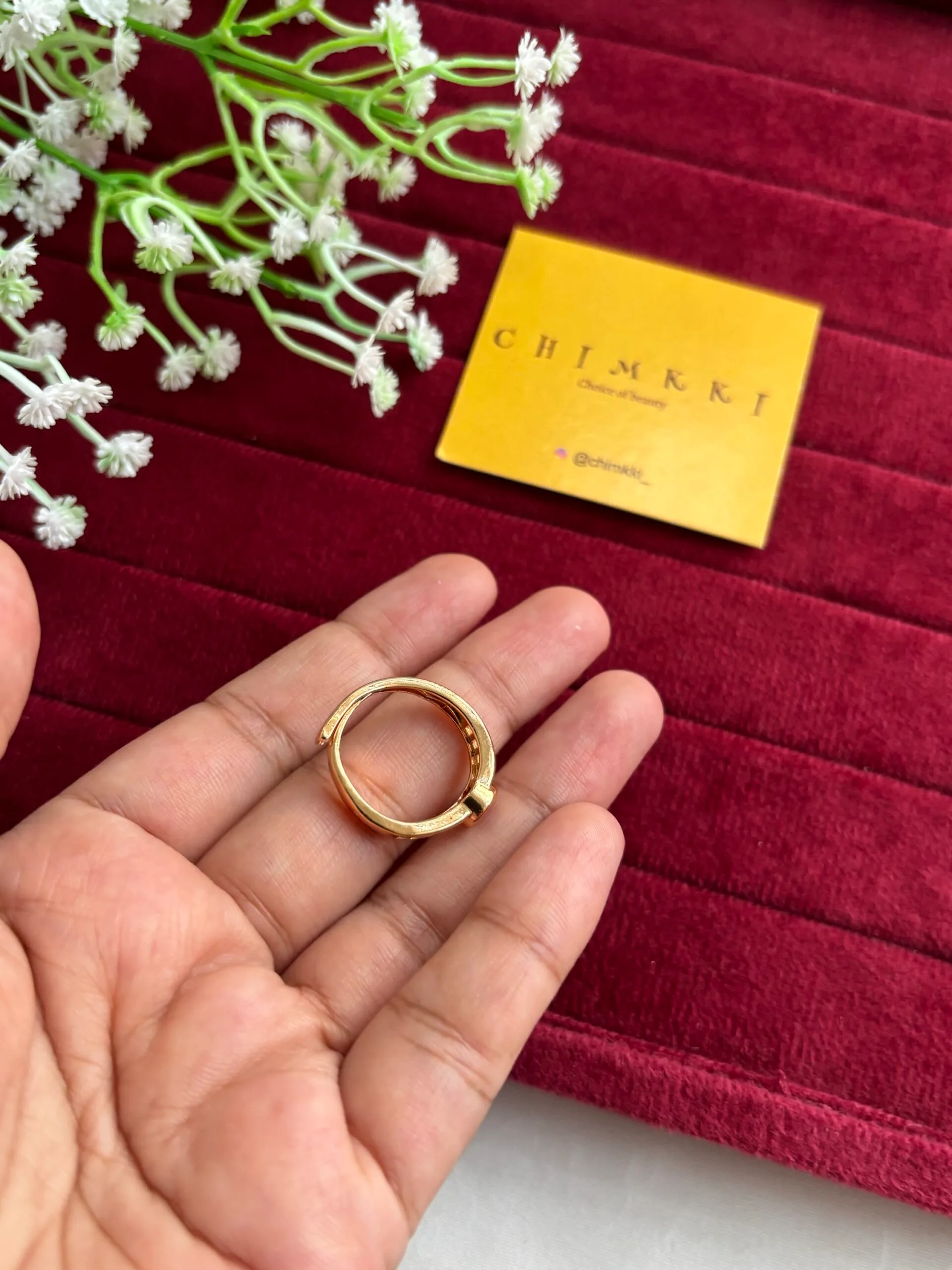 Beautiful Ruby and white stone Adjustable Ring♥️1267 - Image 4